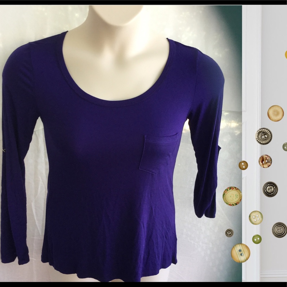 Cherish Long sleeve purple tee M